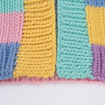 Rainbow Chunky Cardigan Easy Knitting Kit, 7 of 11