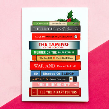 Funny Book Puns Christmas Card, 4 of 5