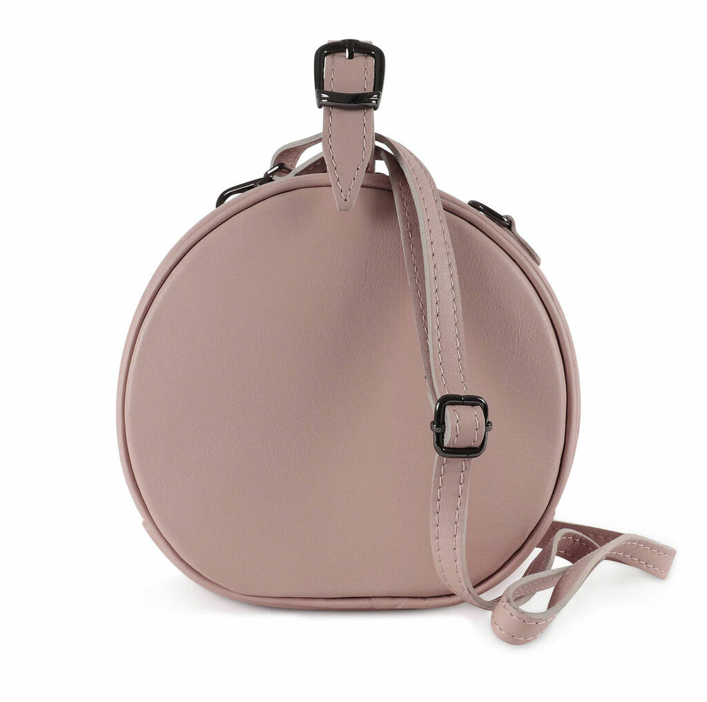 Leather Mini Round Hat Box Bag By The Leather Store
