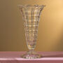 Vintage Mid Century Art Deco Glass Vase Clear, thumbnail 2 of 2