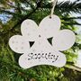 Personalised Dog Cat Paw Christmas Tree Decoration, thumbnail 4 of 10