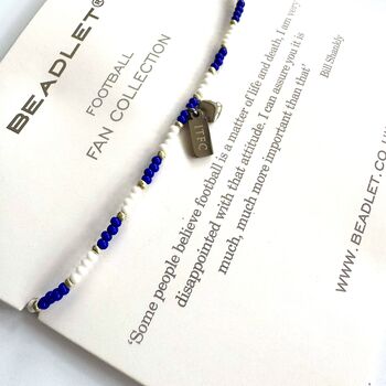Ipswich Town Football Fan Bead Bracelet With Charms, 2 of 5