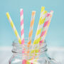 Colourful Neon Stripe Party Straws, thumbnail 2 of 10