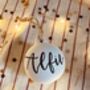 Personalised Calligraphy Christmas Bauble, thumbnail 1 of 9