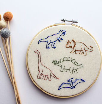 Dinosaur Hand Embroidery Hoop, 4 of 9