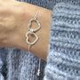 Infinity Family Heart Slider Bracelet Sterling Silver, thumbnail 1 of 5