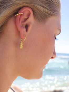 Sol Earrings Reversible 18k Gold Plated Waterproof, 10 of 11