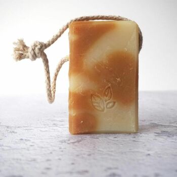 Black Pepper And Ginger Vegan Soap On A Rope, 2 of 3
