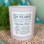 Personalised 20th Anniversary China Meaning Candle, thumbnail 2 of 11