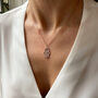Large Hand Necklace Rose Or Gold Plated 925 Silver, thumbnail 2 of 6