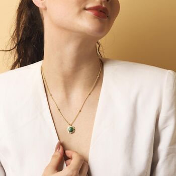 Malachite Necklace, Bracelet And Earring Jewellery Set, 2 of 5