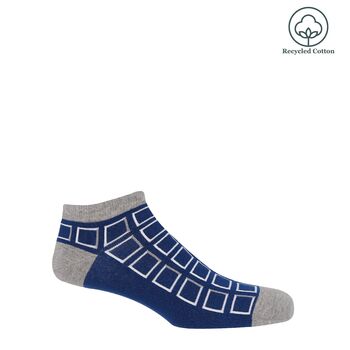 Crosslet Orange And Cube Blue Men's Trainer Socks Bundle, 2 of 7