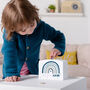 Personalised Modern Blue Rainbow Money Pot Piggy Bank, thumbnail 7 of 10