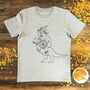 Bear Riding Dinosaur Men's Organic T Shirt, thumbnail 1 of 6
