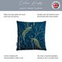 Luxury Super Soft Velvet Cushion Peacock Blue, thumbnail 4 of 5