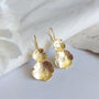 Statement Pressed Flower Earrings Gold Plated, thumbnail 1 of 12
