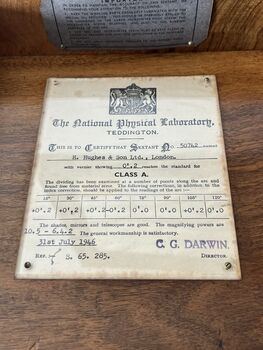 Antique British Nautical Sextant Kelvin And Hughes With Original Case, 10 of 12