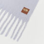 Cosy Blue Boucle Scarf, thumbnail 4 of 5