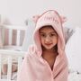 Personalised Large Pink Hooded Bath Towel, thumbnail 2 of 7