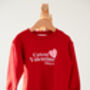 My First Valentines Embroidered Personalised Love Heart Sweatshirt Jumper, thumbnail 6 of 7