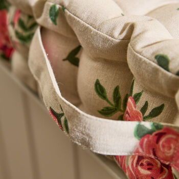 Country Rose Garden Bench Cushion, 5 of 5