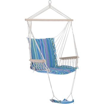 Hanging Rope Chair Hammock Padded Seat And Backrest, 8 of 11