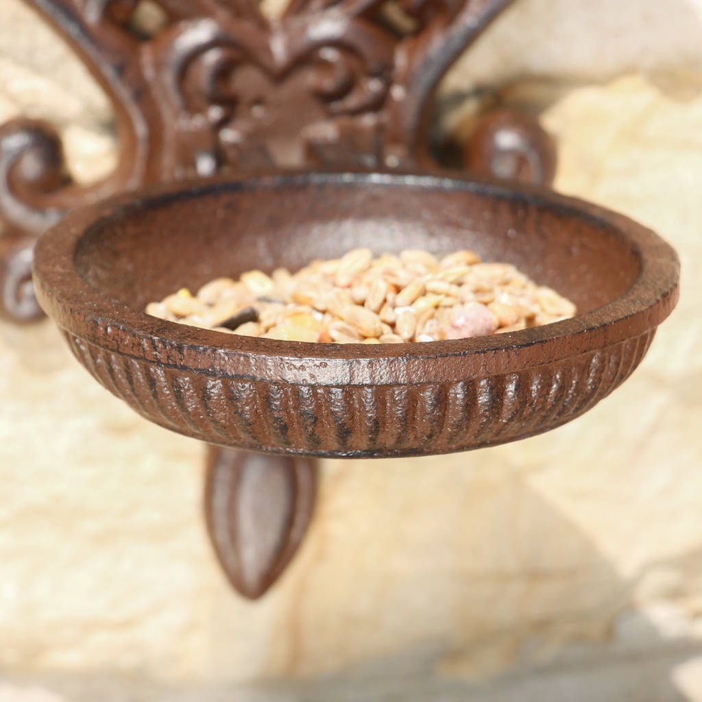 Wall Mounted Cast Iron Miniature Bird Bath By Dibor