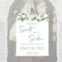 Wedding Choose A Seat Sign White And Dark Green Floral, thumbnail 2 of 6