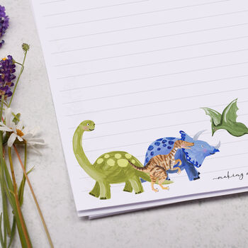A4 Letter Writing Paper With Cute Dinosaurs, 2 of 4