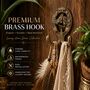 Vintage Brass Horse Wall Hooks Set Of Two, thumbnail 3 of 7