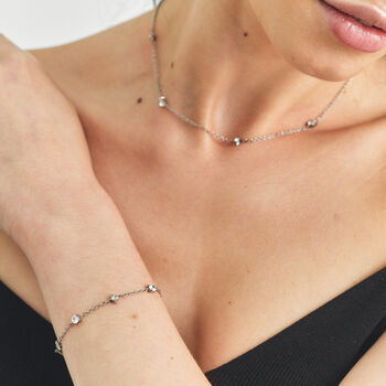 Petite Personalised Silver Cosmic Star Bracelet, 4 of 8
