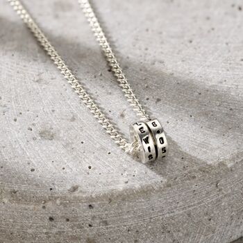 Mens Personalised Mini Spinning Disc Necklace, 5 of 7