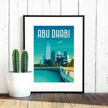 Abu Dhabi Travel Poster Art Print, 2 of 4