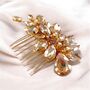 Gold Crystal Hair Comb, thumbnail 5 of 5