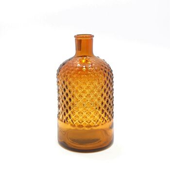 Recycled Glass Diamond Bottle Vase In Seven Colours, 4 of 8