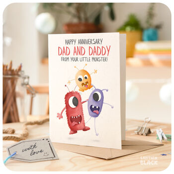 Funny Lgbt Dad And Daddy Happy Anniversary Card, 4 of 6