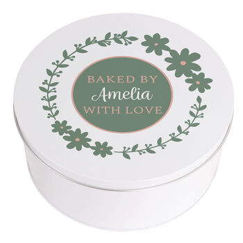 Personalised Floral Design Cake Tin, 5 of 5