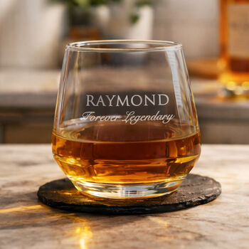 Gifts For Men Engraved Whisky Glass For Him, 4 of 5