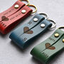 Personalised Couples Leather Keyring Set, thumbnail 3 of 11