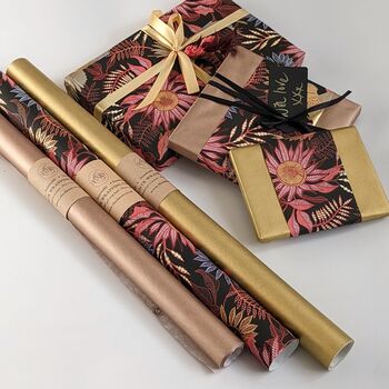 Black And Gold Luxury Eco Friendly Gift Wrap Set, 3 of 3