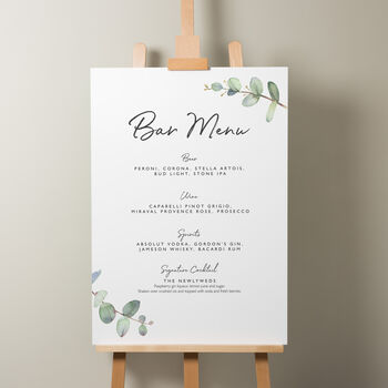 Greenery Wedding Freshen Up Sign 'Aisyah', 2 of 9