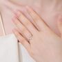 Sterling Silver Hydrangea Flower Bouquet Cz Flower Ring, thumbnail 3 of 12