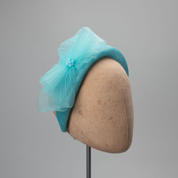 Turquoise Occasion Hat Band Crown 'Talulla', 6 of 12