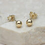 9ct Yellow Gold Spanish Ball Stud Earrings, thumbnail 2 of 10