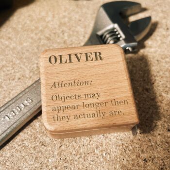 Personalised Wooden Tape Measure, 2 of 5