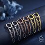 Sterling Silver Triple Chained Hoop Earrings, thumbnail 5 of 11