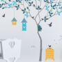Triangle Tree Nursery Wall Stencil Pack With Beehives, thumbnail 6 of 8