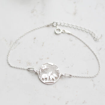 Sister Bracelet, Two Elephants Personalised Bracelet, Sister Gift, 3 of 5