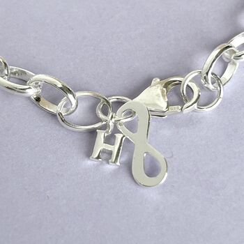Personalised Silver Eternity Charm Bracelet, 2 of 3