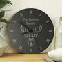 Personalised Stag Slate Clock, thumbnail 1 of 3